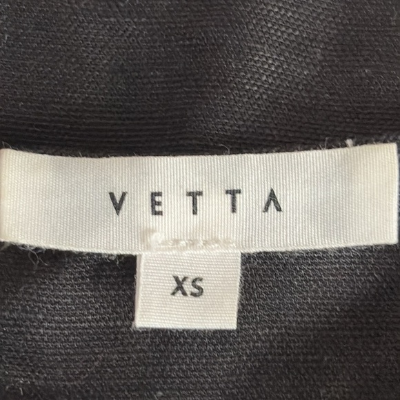 Vetta Capsule Convertible Wrap Flutter Sleeve Top Tencel & Linen in Black -  XS - Picture 7 of 7